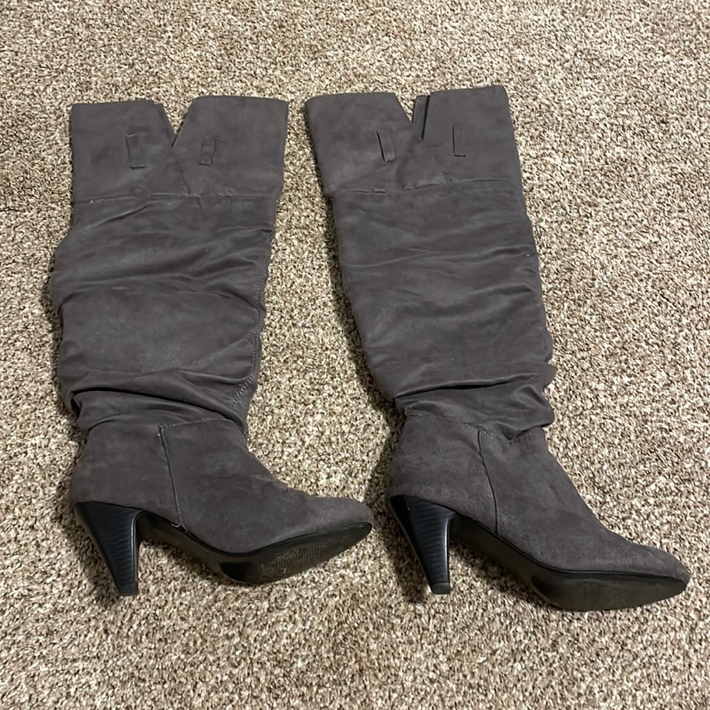 Gray Knee Boot
